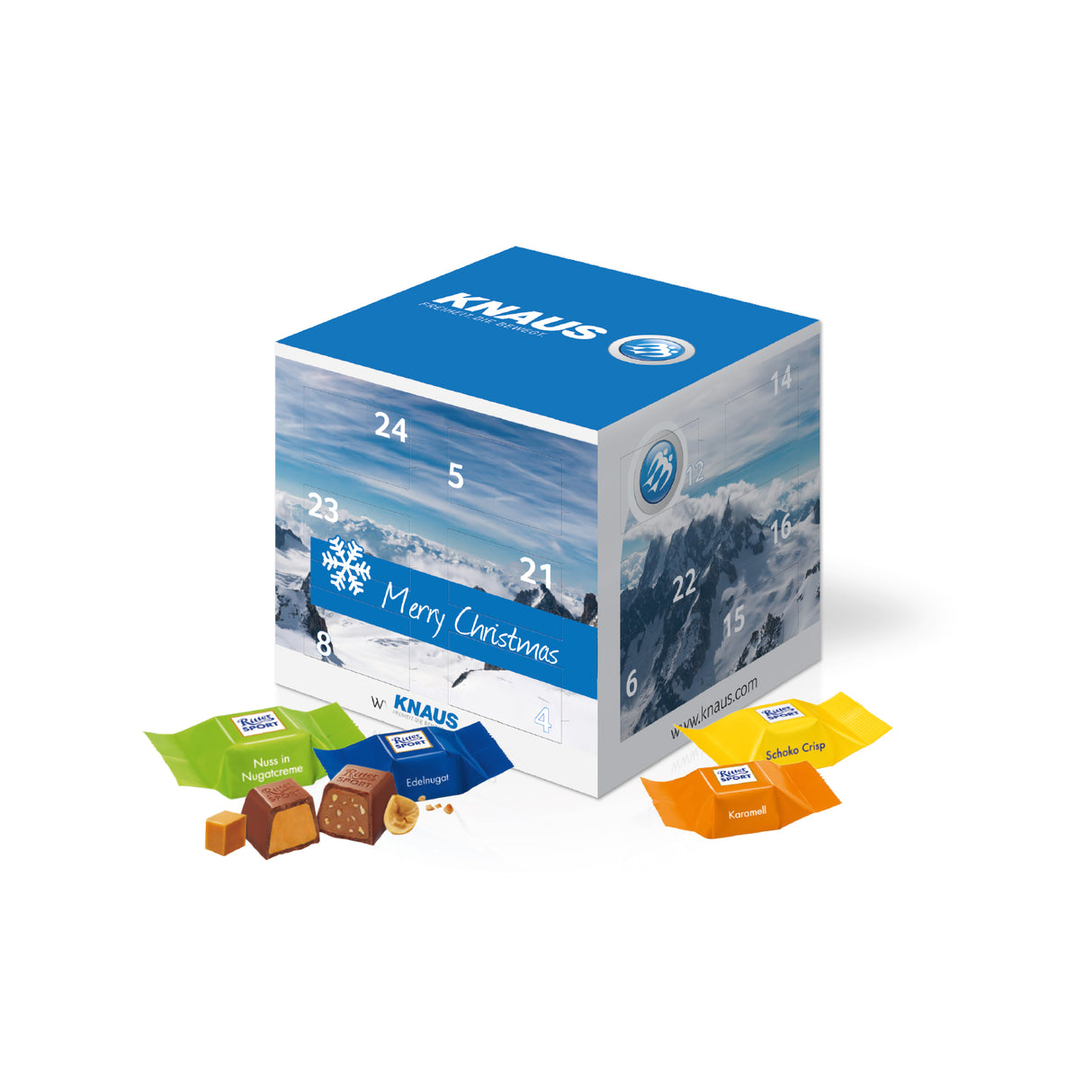 Adventskalender "Cube" mit Schokolade