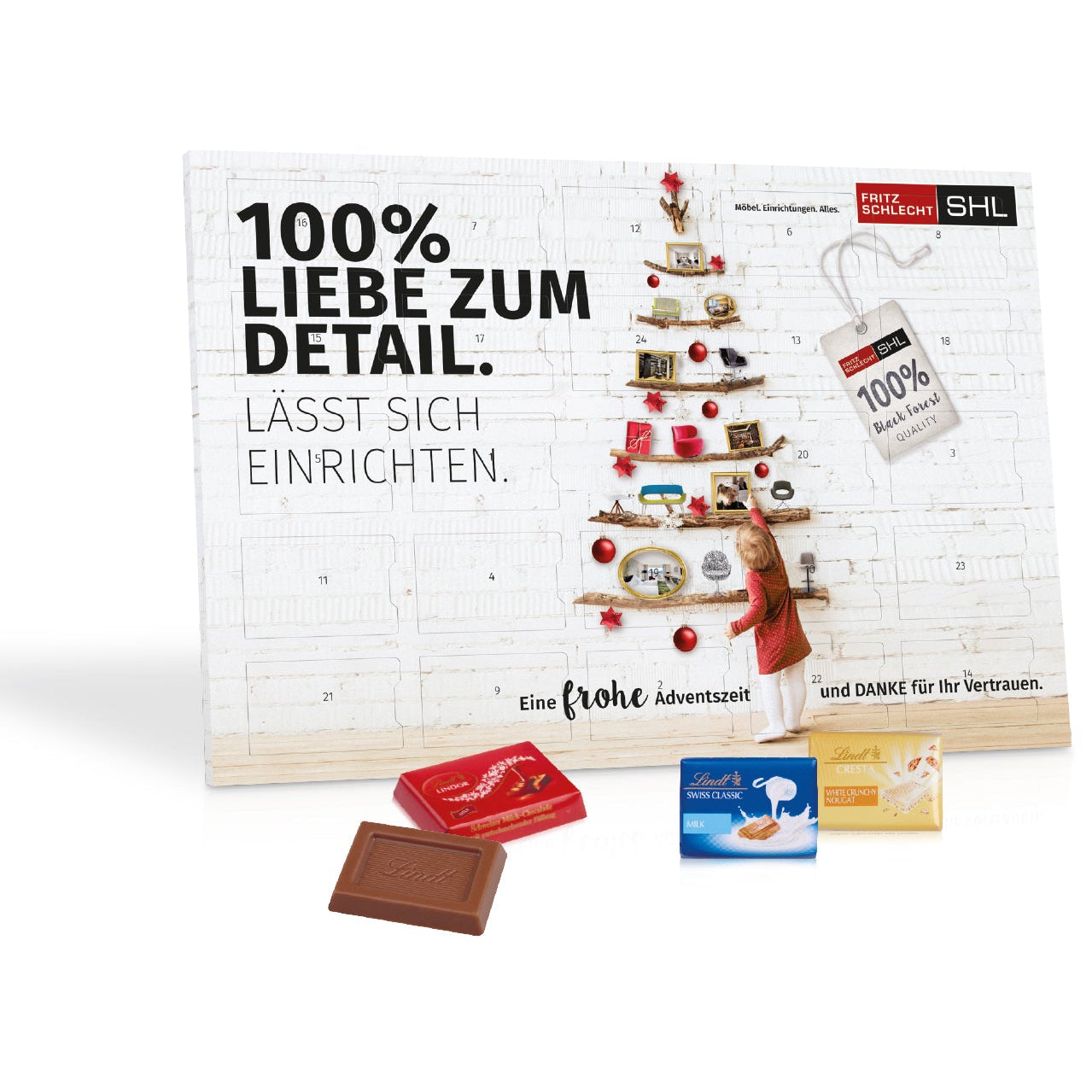 Lindt Werbemittel Adventskalender mit Firmen Logo