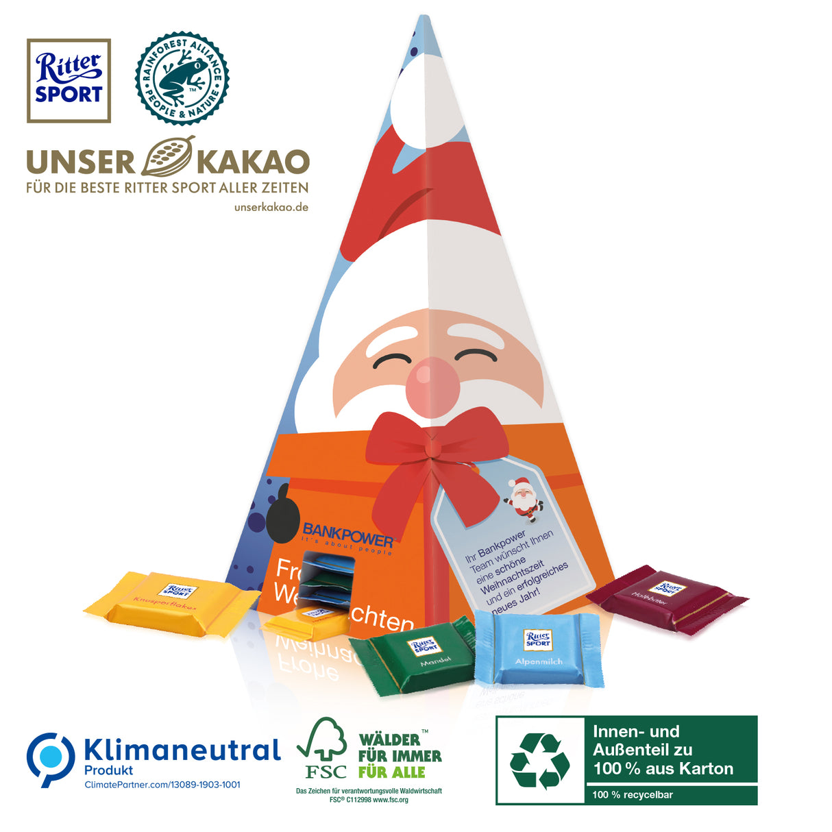 Adventskalender „Weihnachtspyramide“ Ritter Sport