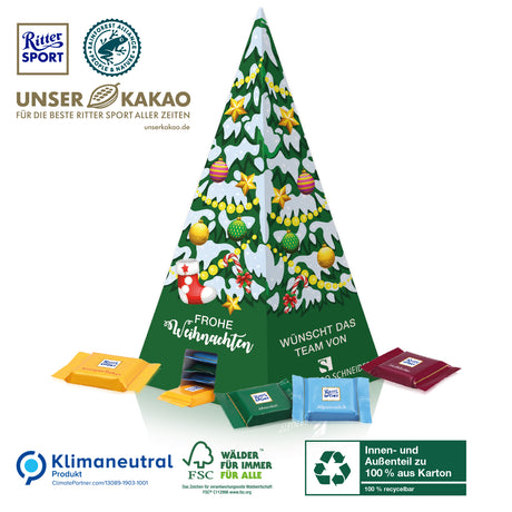 Werbeartikel Adventskalender Ritter Sport mit Logo für Firmen