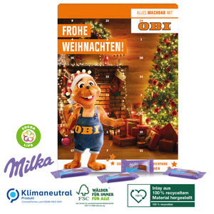 Werbeartikel Adventskalender Milka mit Logo für Firmen