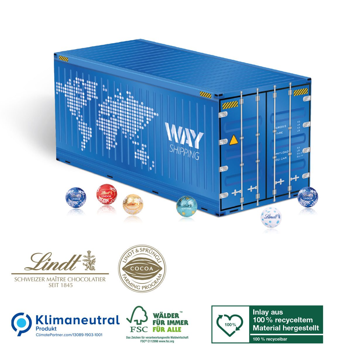 3D Adventskalender Lindt „Container"