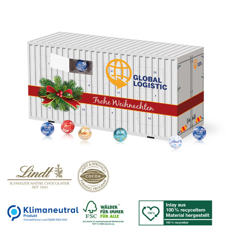 Werbeartikel Adventskalender Lindt für Firmen mit Logo