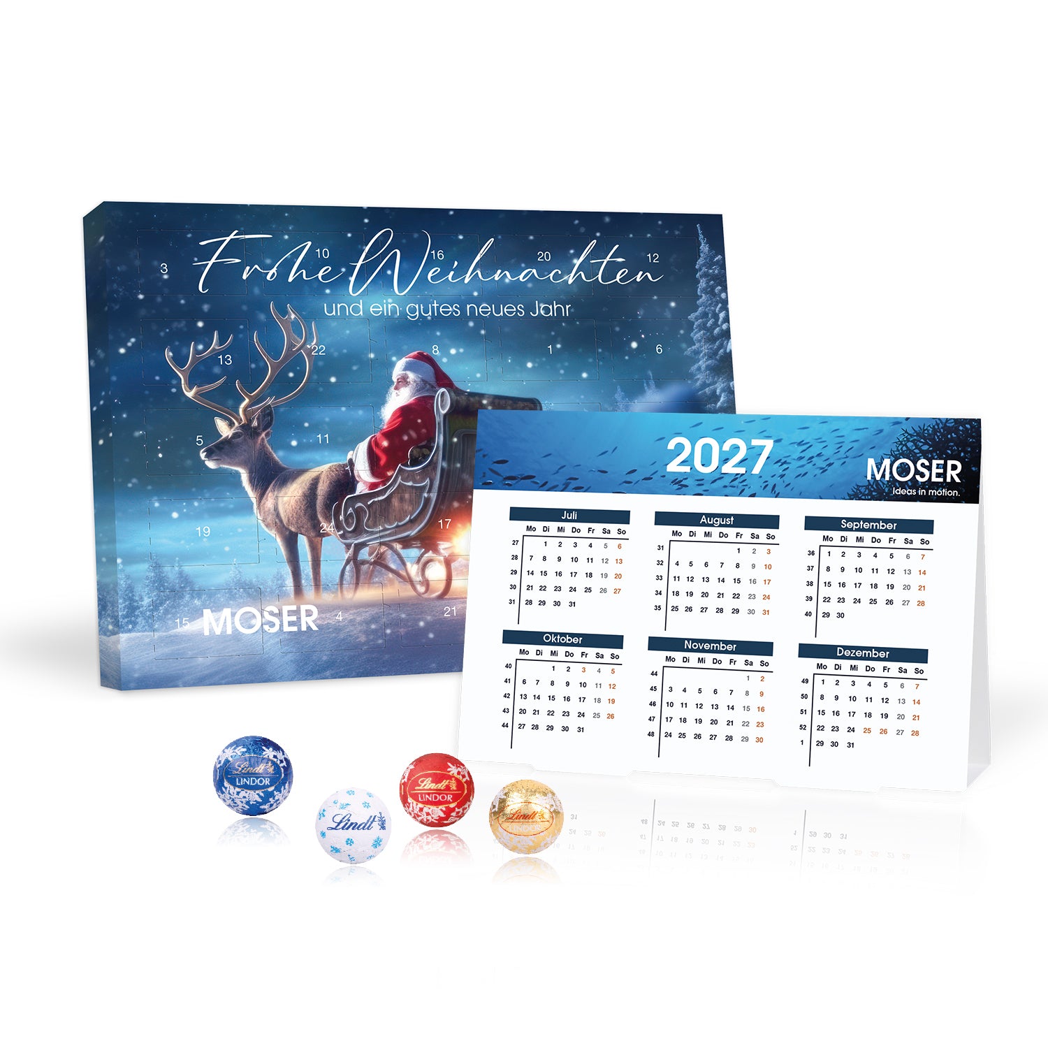 „2 in 1“ Adventskalender Schokolade mit Jahresplaner