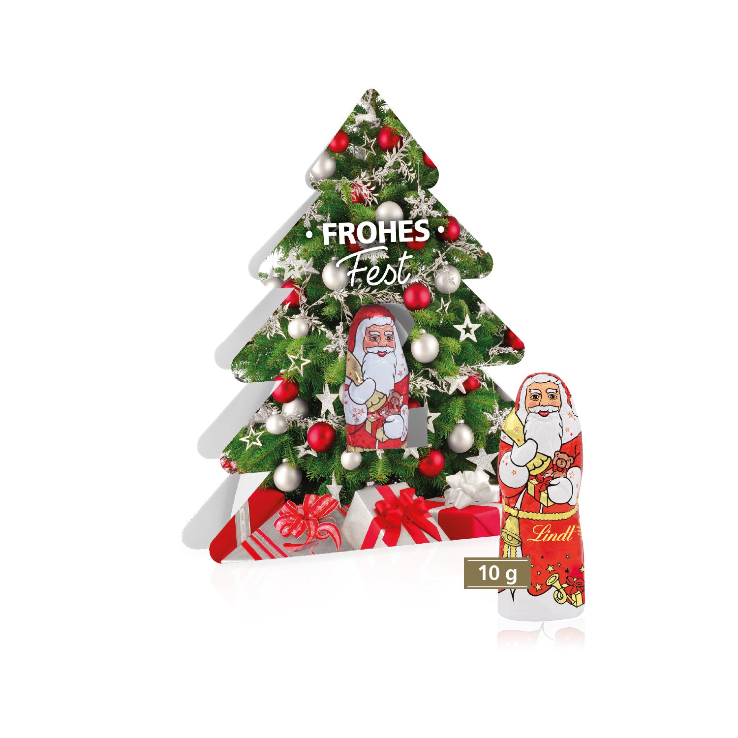 Weihnachtsbaum mit Nikolaus -werbewirksames Weihnachtsgeschenk Kunden