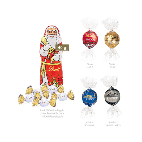 Premium-Präsent mit Lindt Weihnachtsmann „Medium“