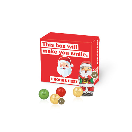 Santa Werbebox mit Schokolade