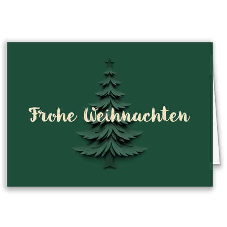 Firmen-Weihnachtskarte „Tannenbaum Elegance“