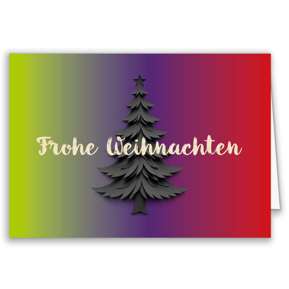 Firmen-Weihnachtskarte „Tannenbaum Elegance“