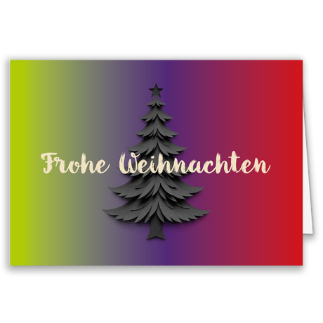 Firmen-Weihnachtskarte „Tannenbaum Elegance“