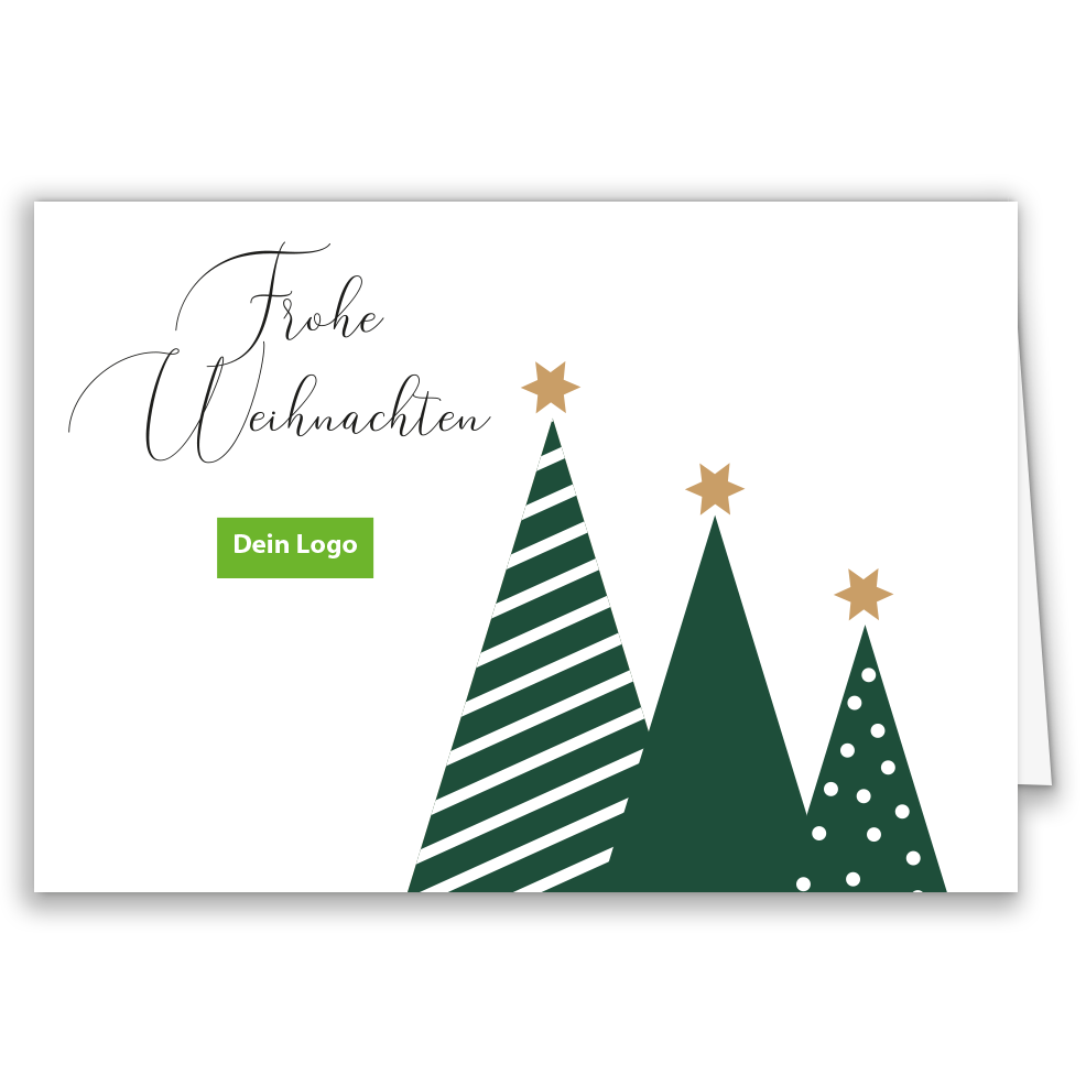 Firmen-Weihnachtskarte „Christmas Trees“