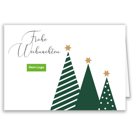 Firmen-Weihnachtskarte „Christmas Trees“