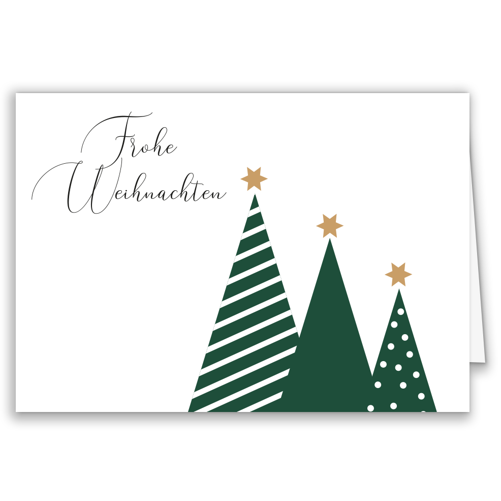 Firmen-Weihnachtskarte „Christmas Trees“