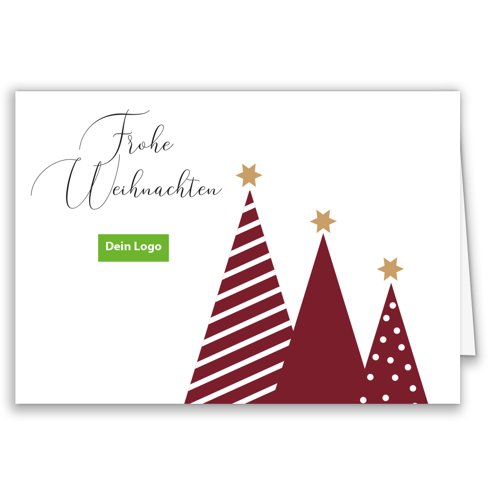 Firmen-Weihnachtskarte „Christmas Trees“