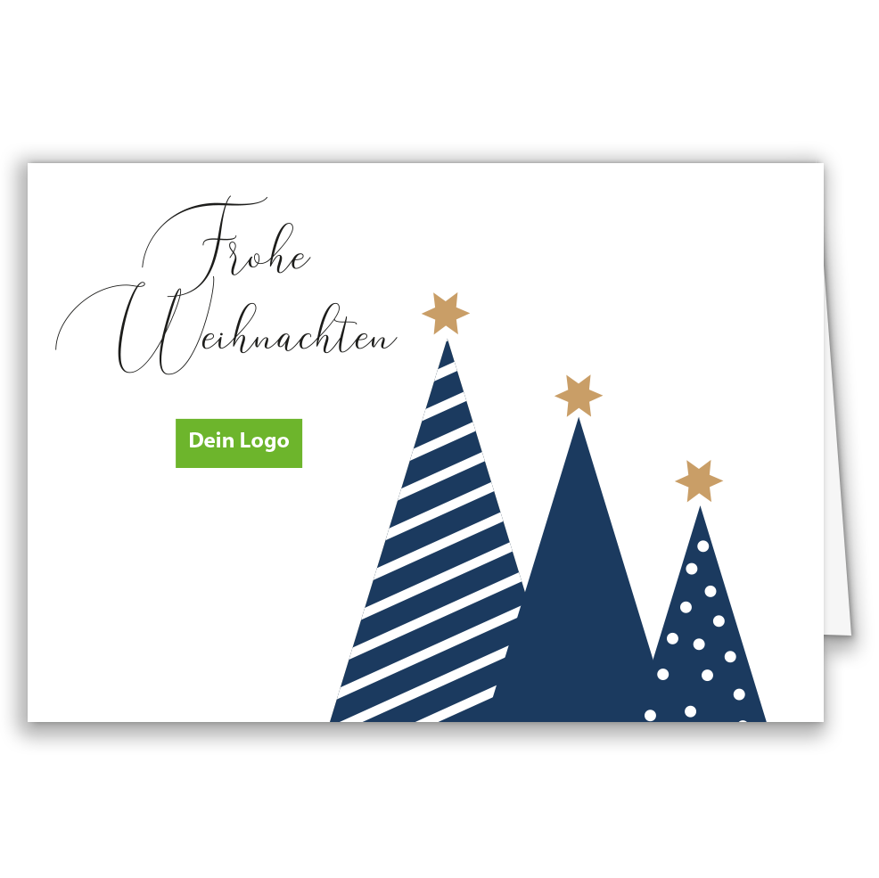 Firmen-Weihnachtskarte „Christmas Trees“