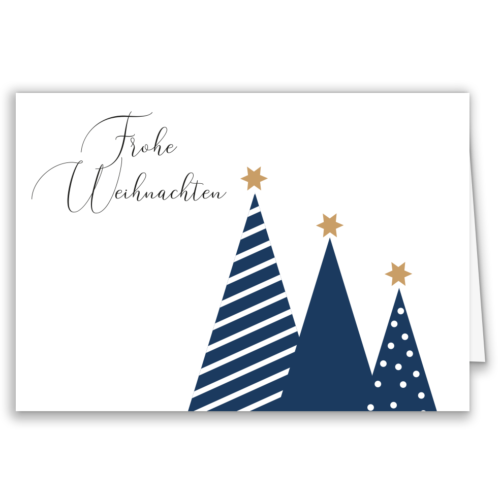 Firmen-Weihnachtskarte „Christmas Trees“
