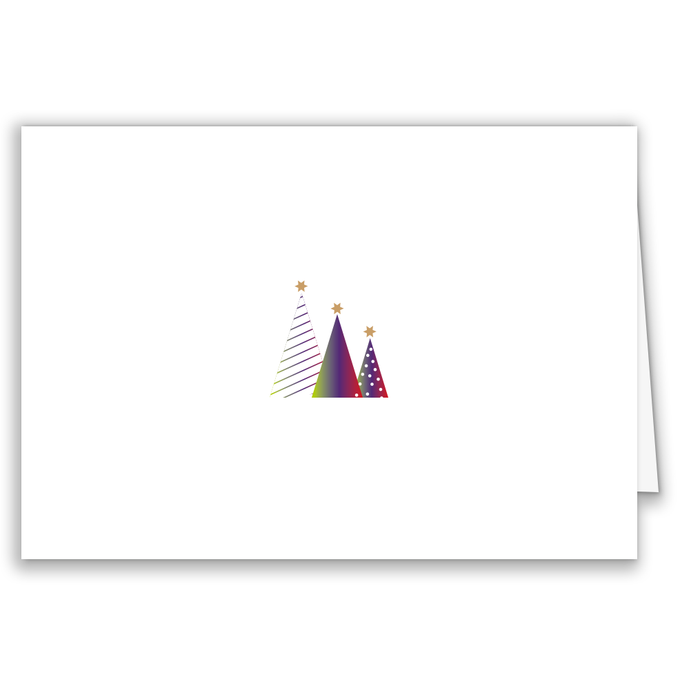 Firmen-Weihnachtskarte „Christmas Trees“