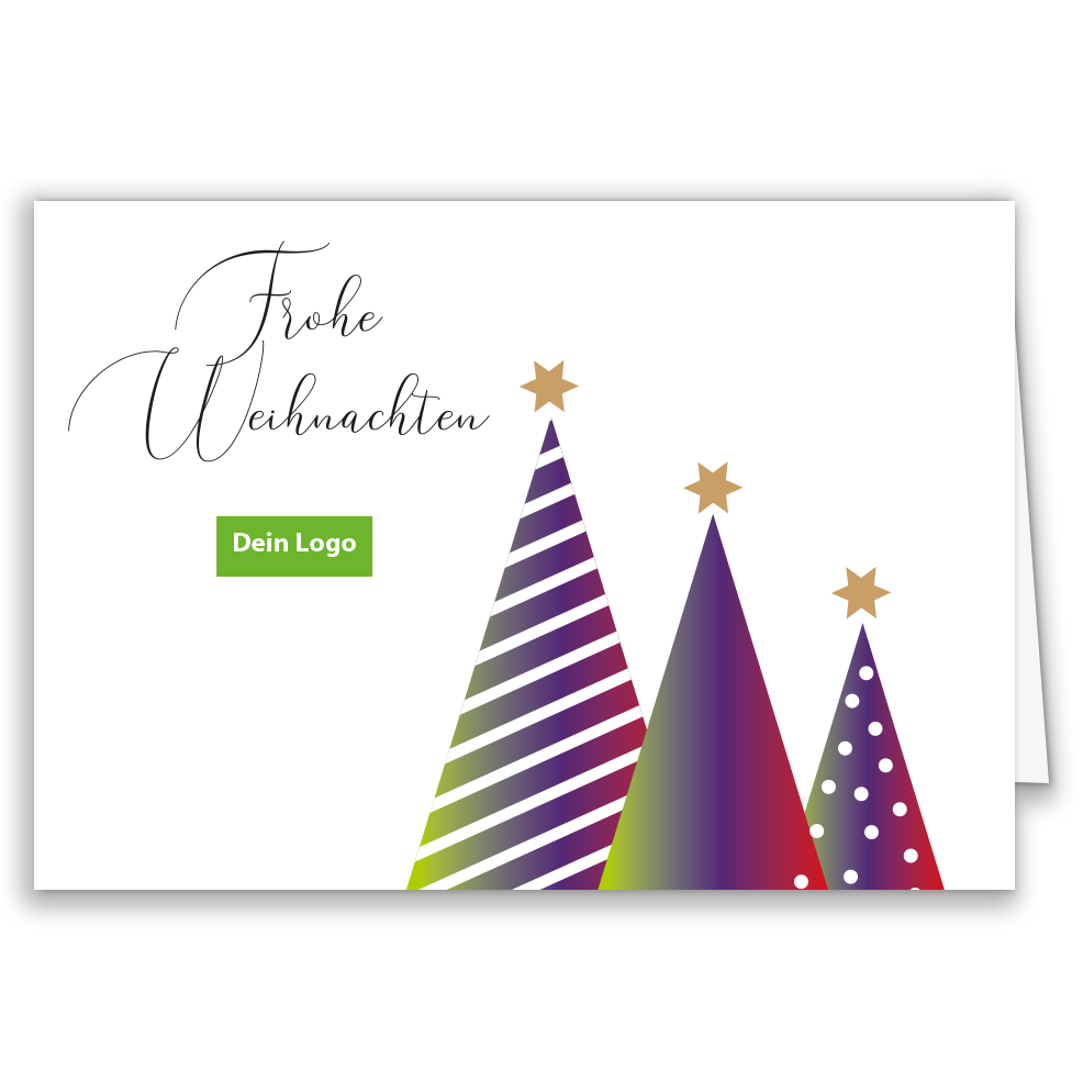 Firmen-Weihnachtskarte „Christmas Trees“