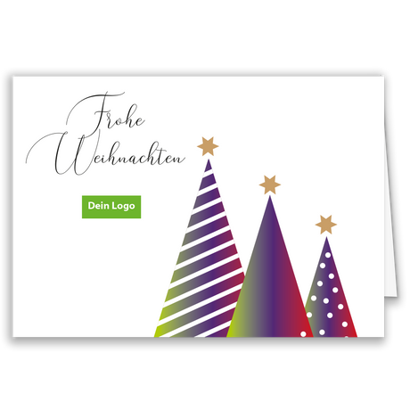 Firmen-Weihnachtskarte „Christmas Trees“