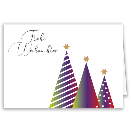 Firmen-Weihnachtskarte „Christmas Trees“