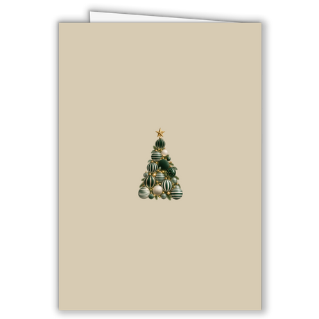 Geschäftliche Weihnachtskarte „Kugelbaum“