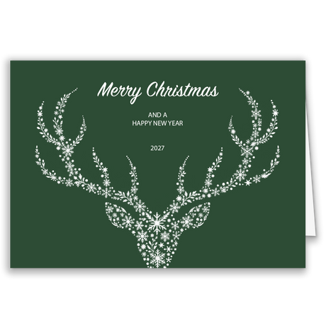 Geschäftliche Weihnachtskarte „Winterhirsch“