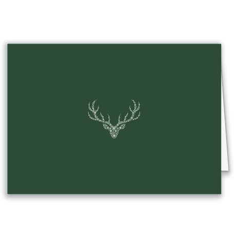 Geschäftliche Weihnachtskarte „Winterhirsch“