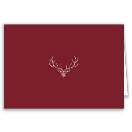 Geschäftliche Weihnachtskarte „Winterhirsch“