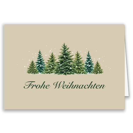 Geschäftliche Weihnachtskarte „Winterwald“