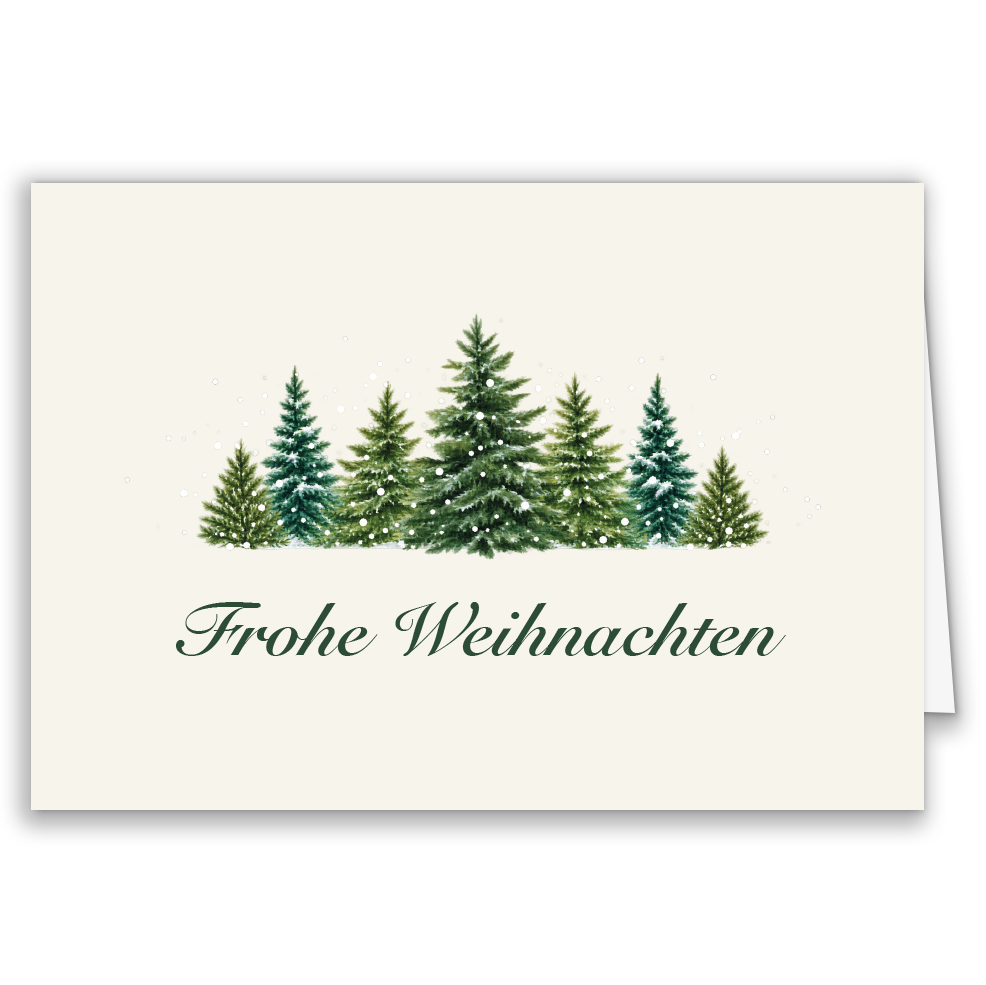 Geschäftliche Weihnachtskarte „Winterwald“