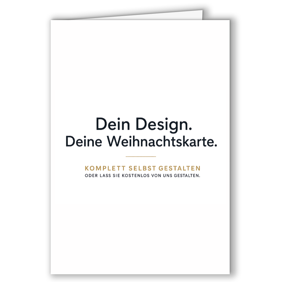 Geschäftliche Weihnachtskarte „Dein Design hoch“