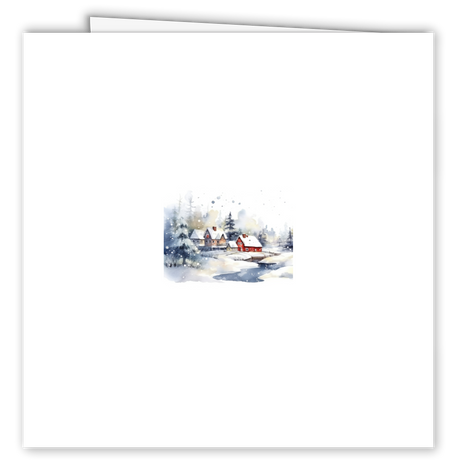 Geschäftliche Weihnachtskarte „Winterdorf“