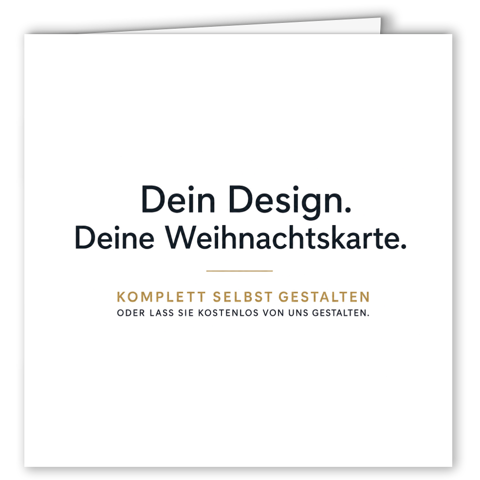 Geschäftliche Weihnachtskarte „Dein Design Quadrat“