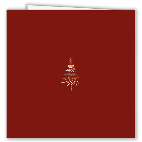 Geschäftliche Weihnachtskarte „Festliche Zweige“