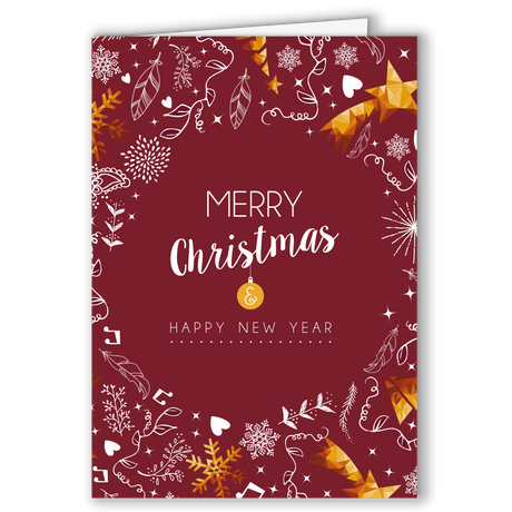 Geschäftliche Weihnachtskarte „Christmas Doodles“