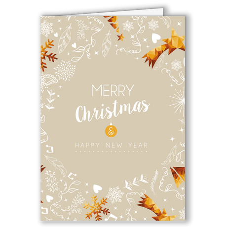 Geschäftliche Weihnachtskarte „Christmas Doodles“