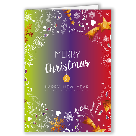 Geschäftliche Weihnachtskarte „Christmas Doodles“