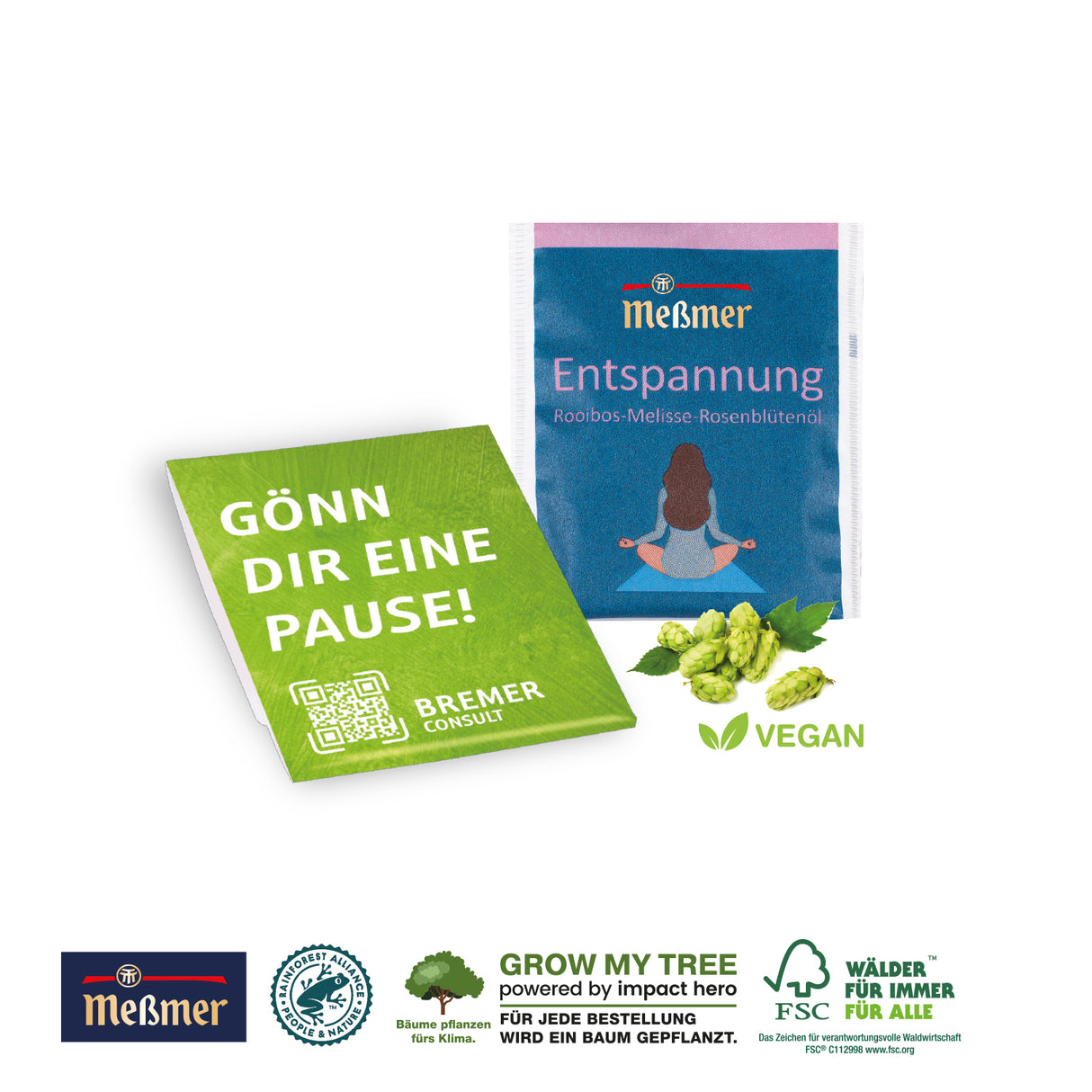 Tee Werbegeschenk: Premium Tee im Werbebriefchen