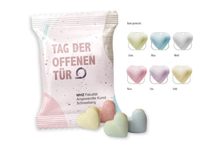 Traubenzuckerherzen bunt