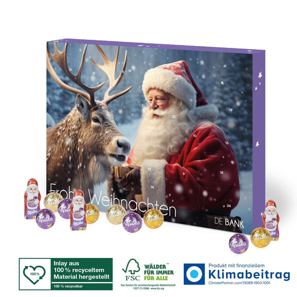 Werbeartikel Adventskalender Milka mit Logo für Firmen