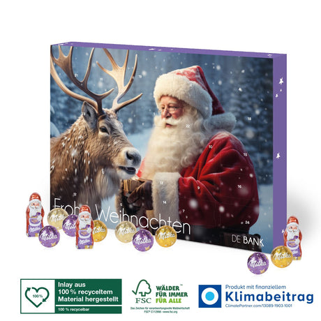 Werbeartikel Adventskalender Milka mit Logo für Firmen