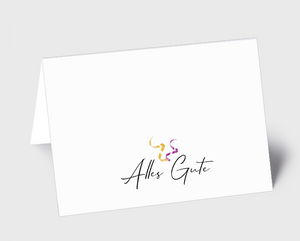 Logo-Grusskarte Luftschlangen