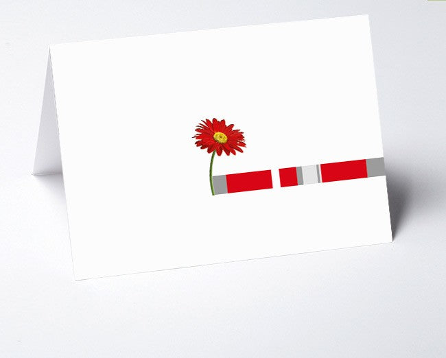 Grüße aus... Glückwunschkarte Rote Gerbera