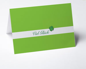 Grusskarte Glücksklee grün