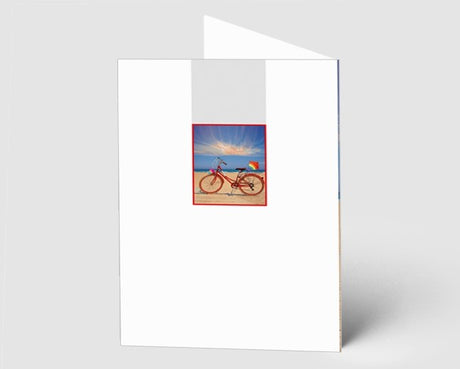 Grusskarte rotes Fahrrad