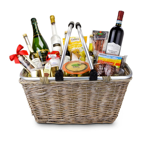 Geschenkkorb XXL - Einkaufskorb mit 14 leckeren Produkten