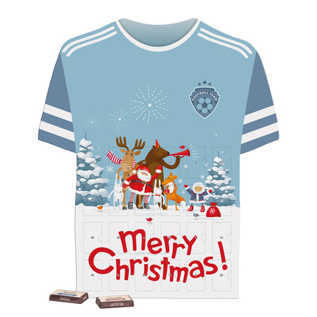 Adventskalender Trikot mit Schokotäfelchen