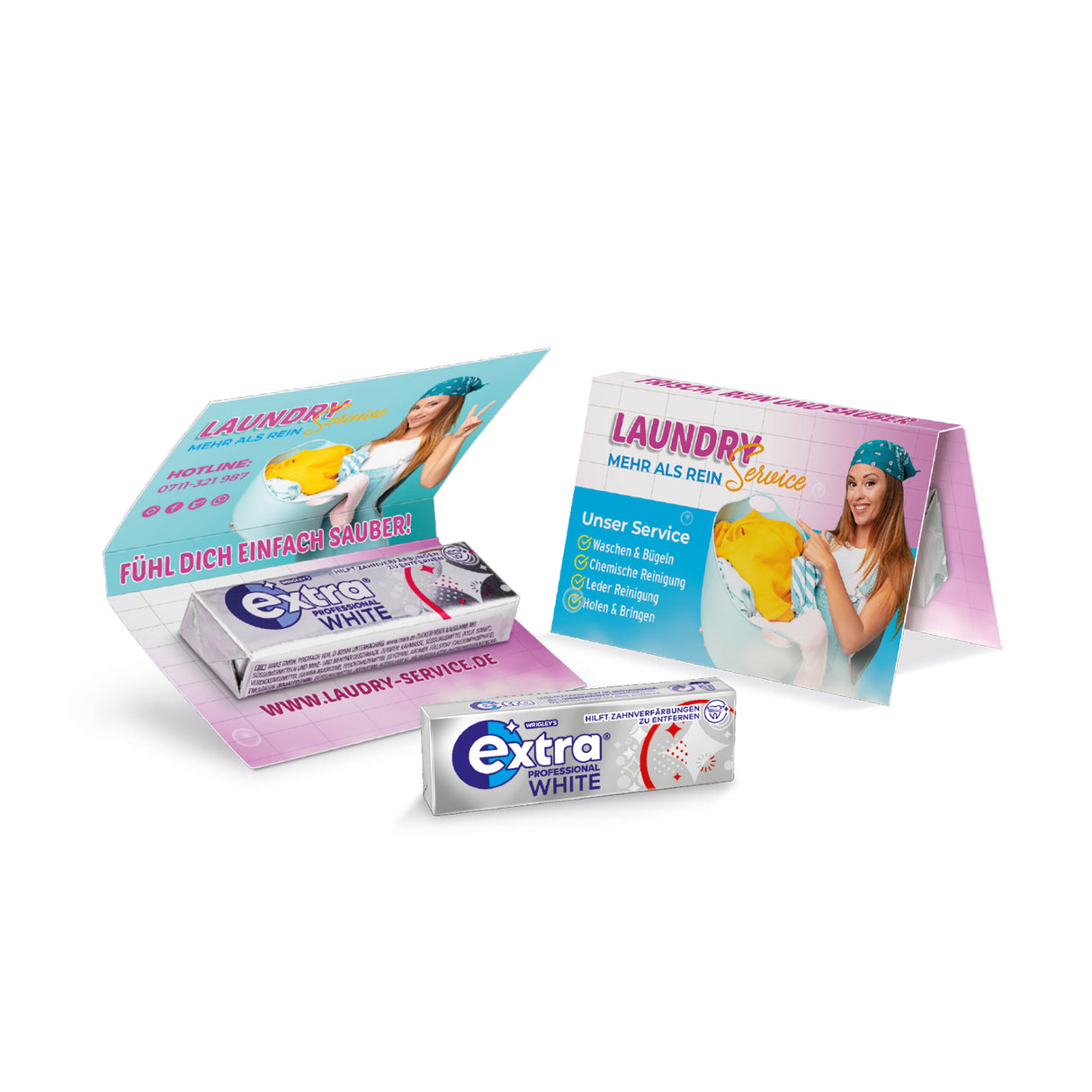 Werbekarte Visitenkartenformat Wrigley´s Extra Kaugummi